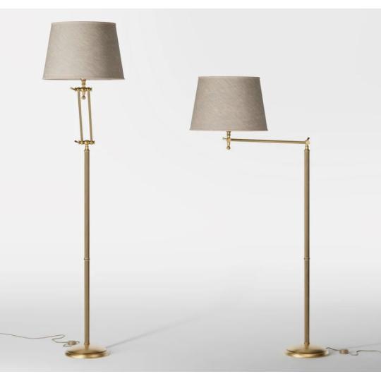 klasicky mestianska nastavitelna stojaca lampa otocna osvetlenie obyvacka stredomorska americka elegantna lampa osvetlenie otocna zlata bronzova mosadzna vila zamok pohovka salon.jpg
